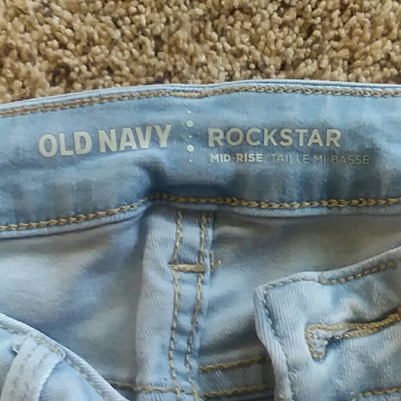 Old Navy Sunbleached Distressed Rockstar Jeans - Picture 3 of 3
